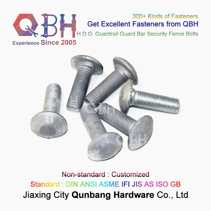 Qbh Cusromized Hot Dipped Galvanized Carbon Steel Highway Road Guardrail Guard Bar Security Fence Bolts