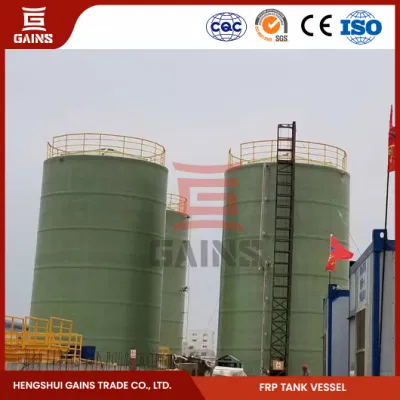 Gana fábrica de tanques de almacenamiento de bobinado de FRP China Bobinado de tanque vertical de FRP